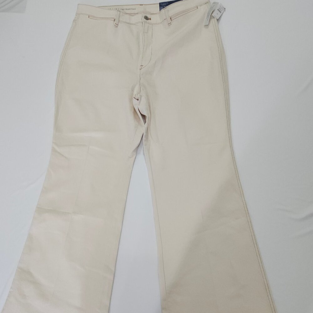 Talbots Flawless High Waist Flare Jeans Size 18 Natural Denim